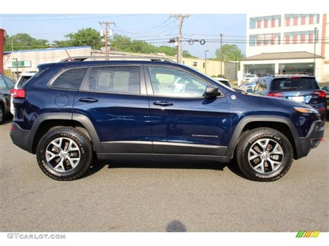 True Blue Pearl 2014 Jeep Cherokee Trailhawk 4x4 Exterior Photo ...