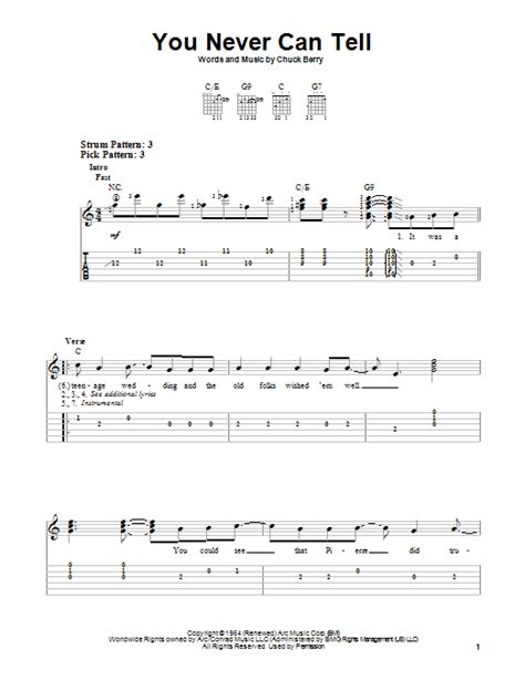 You Never Can Tell by Chuck Berry - Easy Guitar Tab - Guitar Instructor