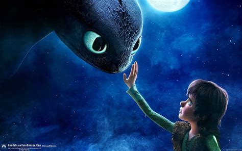 HD wallpaper: How to train your dragon Hiccup and Toothless in the night, how to train your ...