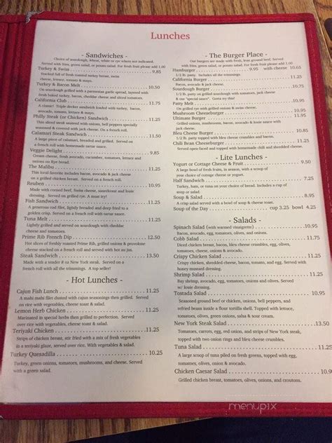 Menu of Red Apple Cafe in Watsonville, CA 95076