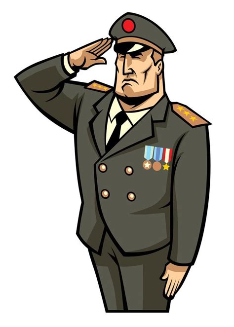 soldier salute military commander 19551817 Vector Art at Vecteezy