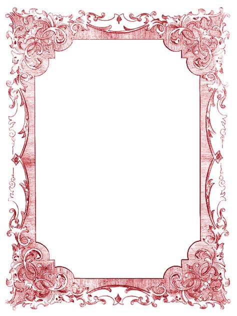 Vintage Clip Art - Romantic Frames - Christmas Colors - The Graphics Fairy