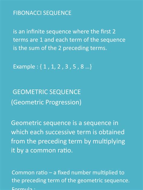 Fibonacci and Geometric Sequence | PDF