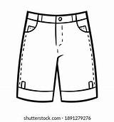 Coloring Book Children Mens Shorts Stock Vector Royalty Free 1891279276 sketch template