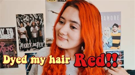 Dying my hair RED with CRAZY COLOR (Vermillion Red & Coral Red) + REVIEW - YouTube