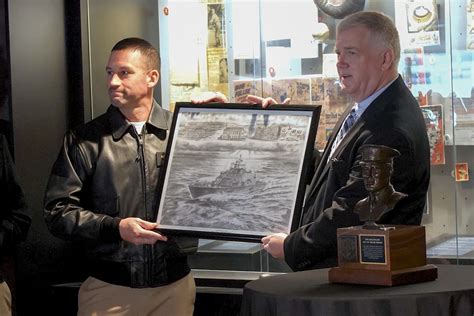 DVIDS - Images - Bob Feller Bust Presentation to crew of USS Cooperstown (LCS 23) [Image 3 of 10]