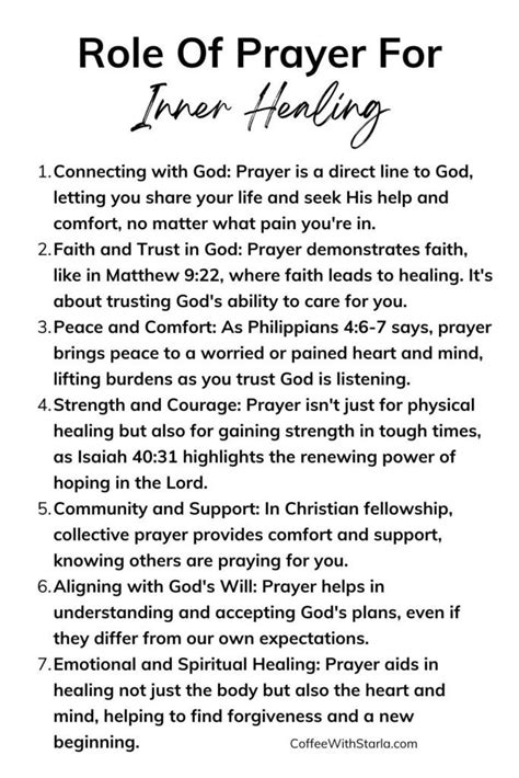 Inner Healing Prayer: Role Of Prayer In Healing - Coffee With Starla