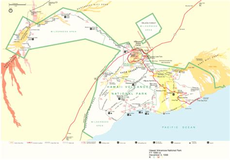 Hawaii Volcanoes National Park Map - Hawaii Volcanoes National Park • mappery