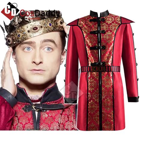 Miracle Workers Dark Ages Daniel Radcliffe Costume Red Uniform Cosplay 2020