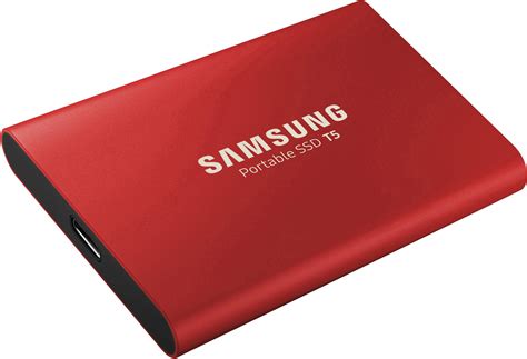 Disque dur externe SSD Samsung Portable T5 500 Go rouge USB-C™ USB 3.1 | Conrad.fr
