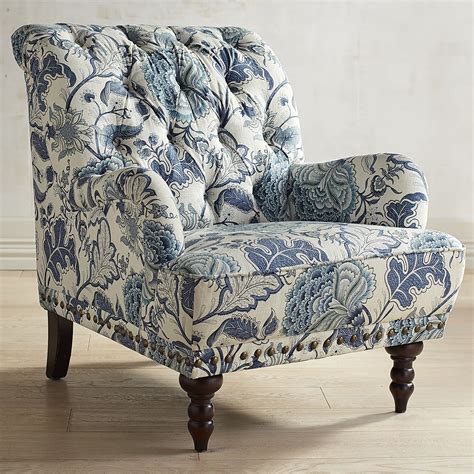 Chas Collection Indigo Blue Floral Armchair - Cottage style decorating ...