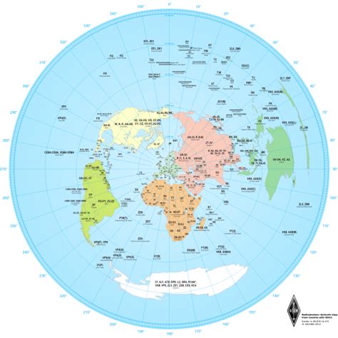 Radio amateurs azimuth map drawing | Free SVG