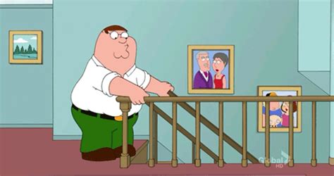 Peter Griffin Slowly Walks Down Stairs Then Falls | Gifrific