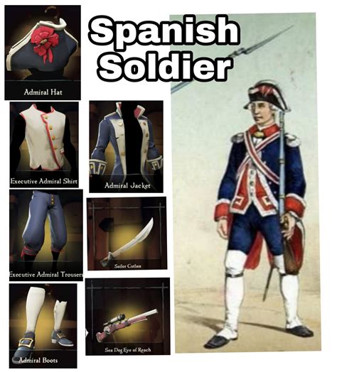 As requested : An updated Spanish Navy Uniforms guide! : r/Seaofthieves