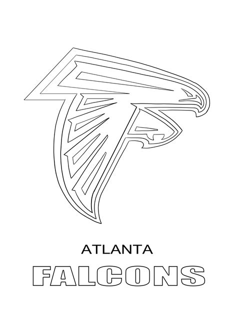 Atlanta Falcons logo coloring and free downloading