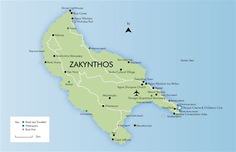 Zakynthos Island Greece Map