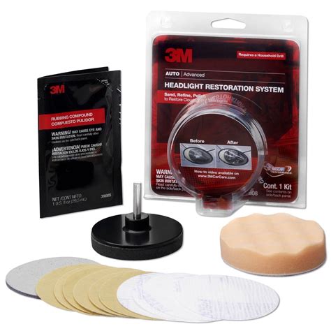 3M Plastic Headlight Lens Buffing Polish Restoration System Restorer K – German Audio Tech