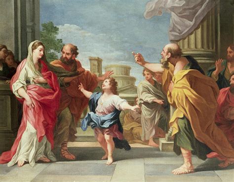 Christ Preaching In The Temple Painting by Ludovico Gimignani