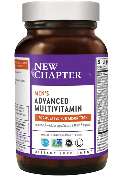 New Chapter Men's Advanced Multivitamin – Supplement First