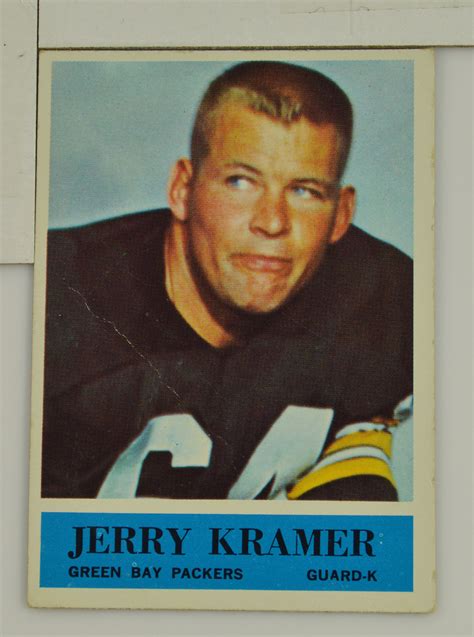 1964 Jerry Kramer Green Bay Packers Philadelphia #76 Football Card ...