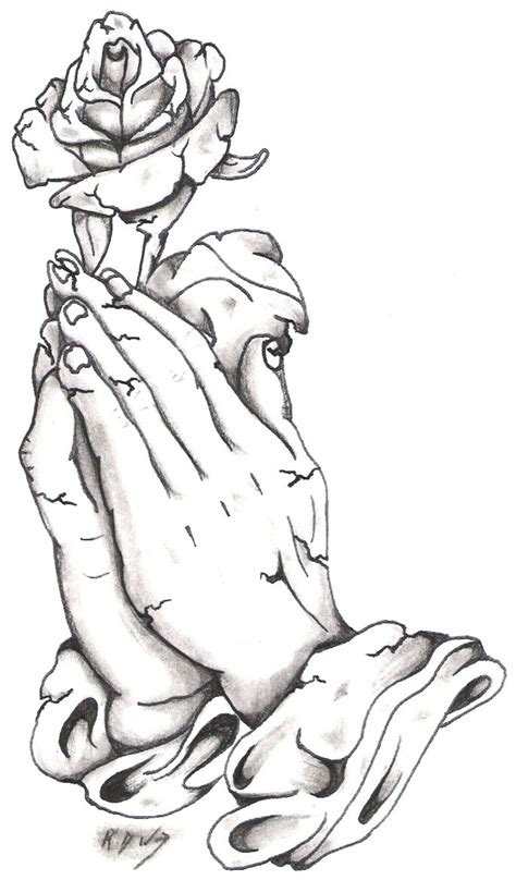 Praying Hands Line Drawing at GetDrawings | Free download