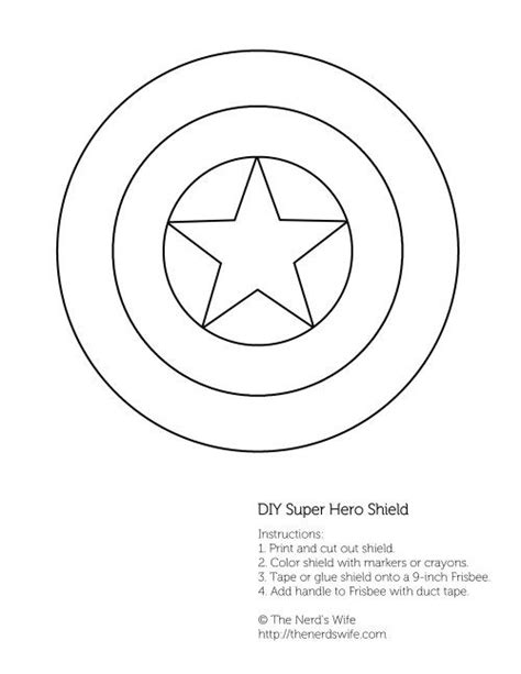 Captain America Shield Color Sheets - Hannah Thoma's Coloring Pages