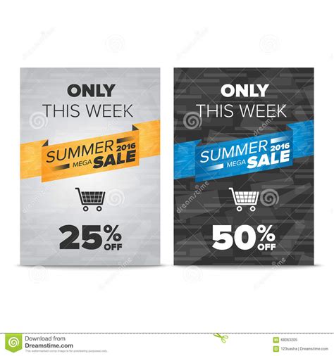 Summer Sale flyer template stock vector. Illustration of purchase - 68063205