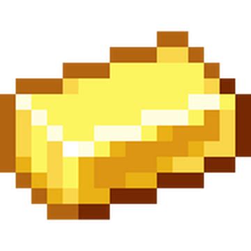 Gold Ingot Pixel Art Template