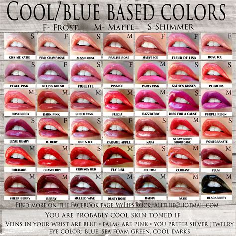 Cool Blue Based Color Chart Love Me Some Lipsense My Lips Rock | My XXX ...