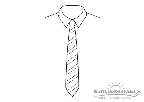 How to Draw a Tie Step by Step - EasyLineDrawing