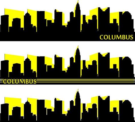 Columbus Skyline Silhouette at GetDrawings | Free download