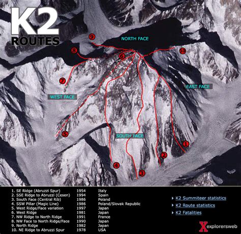 K2 Mountain Map