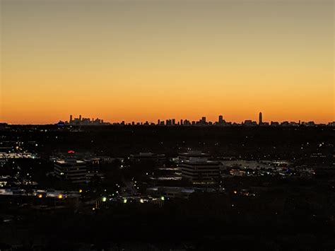 Sunrise view of the skyline from Energy Corridor : r/houston