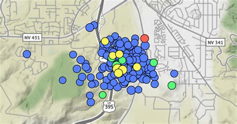 Earthquake Map Reno | Map Of Us Western States