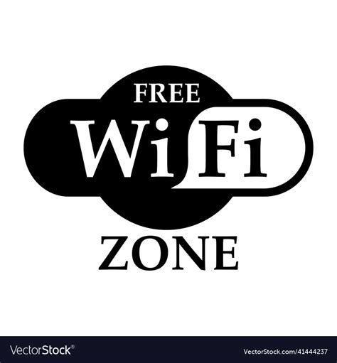 Free wifi zone sign on white background Royalty Free Vector