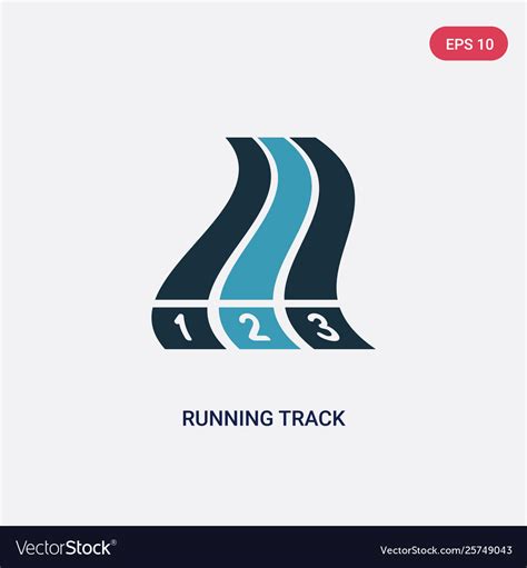 Two color running track icon from sports Vector Image