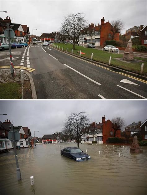 Before and after Pictures from the UK floods - Mirror Online