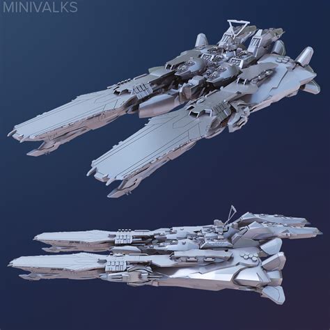 Free STL file 1/4000 Macross Elysion 🚀・3D printer model to download・Cults