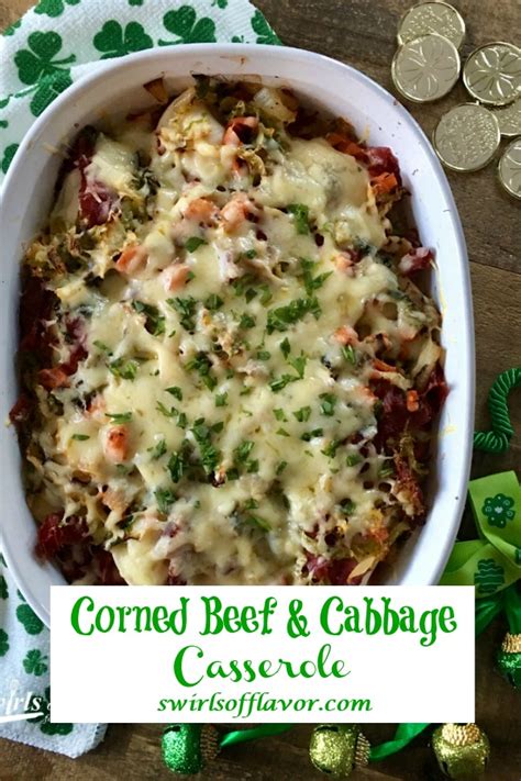 Corned Beef Casserole With Cabbage - Swirls of Flavor