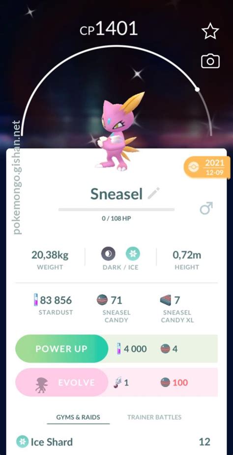 Shiny Sneasel - Pokemon Go