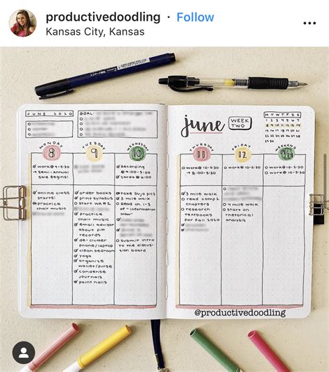 40+ Bullet Journal Weekly Spreads - Bullet Journal Weekly Spread Ideas