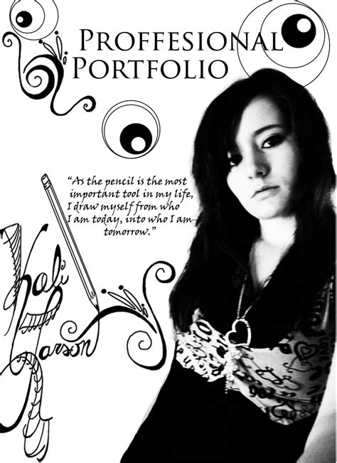 Professional Portfolio Cover by KaliLarsonInDetail on DeviantArt