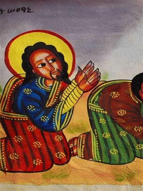 Ethiopian Leather Painting Handpainted African Coptic Icon. Gethsemane Jesus | eBay