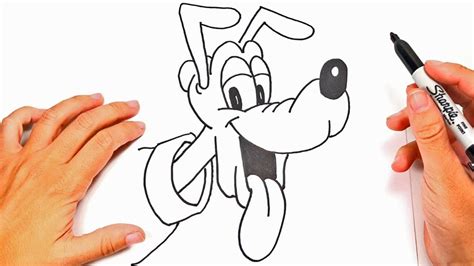 How to draw Pluto Dog from Disney - YouTube