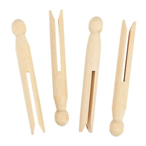 Round Wood Peg Clothespins (24Pc) - Craft Supplies - 24 Pieces - Walmart.com - Walmart.com