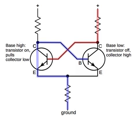 Transistor Latch Circuit Schematic