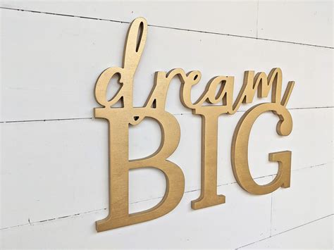 Dream Big Sign Dream Big Cutout 1/2 Thick Wooden | Etsy