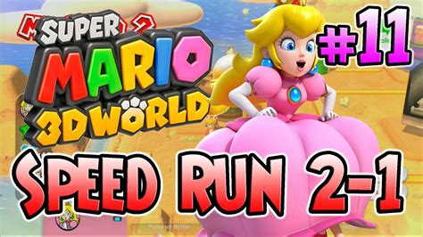 Speed run Super Mario 3D World 2-1 - SPEED RUN PEACH GATO EN EL ...