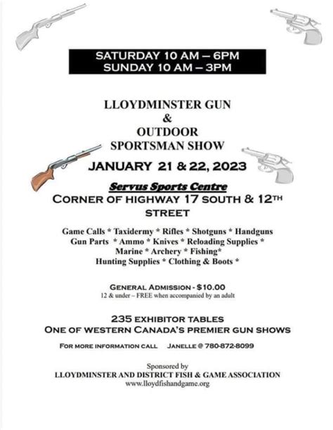 Gun & Outdoor Sportsman Show 2023 – Lloydminster & District Fish & Game ...