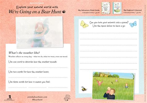 Bear Hunt Activity Sheet - Medina Book Shop